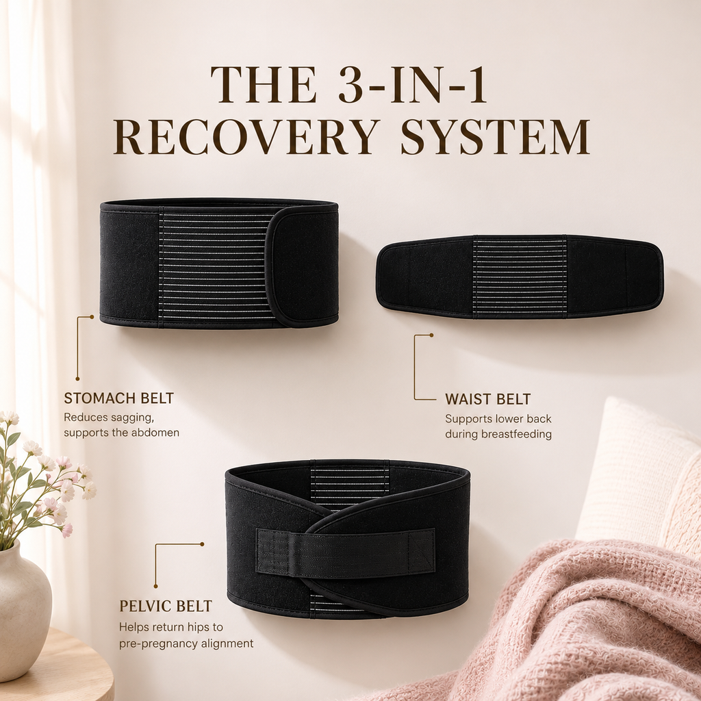 3-in-1 Post Pregnancy Belt for Women – After Delivery Belly, Waist & Pelvis Support