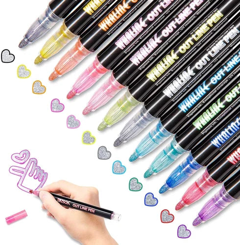 Outline Marker Set | 12 Color Set