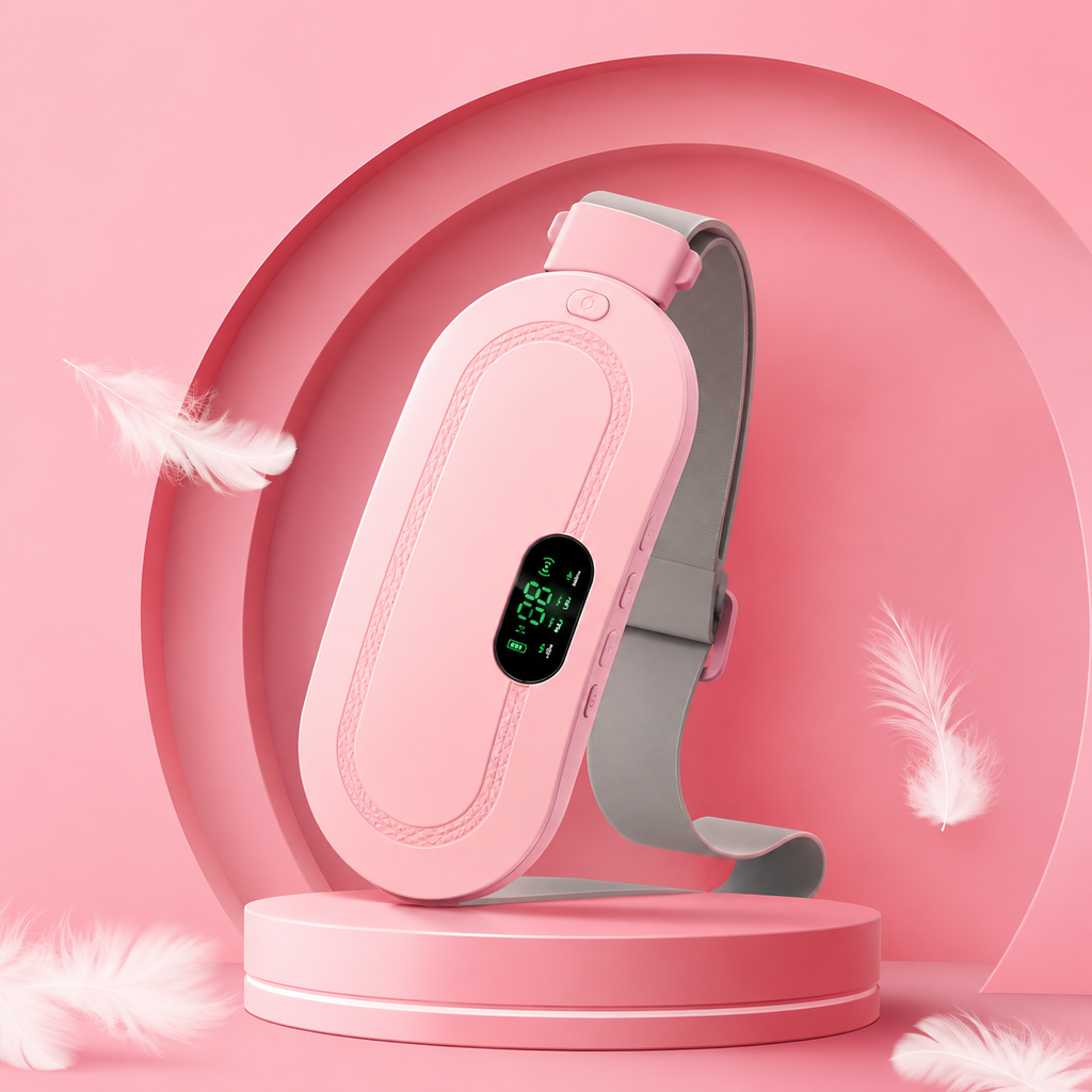 Period Cramp Massager Belt with Heat & Vibration