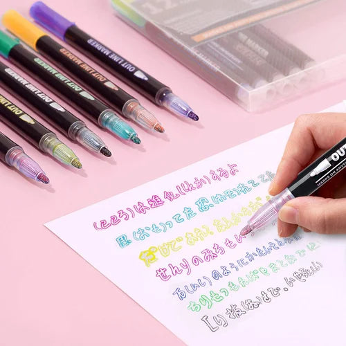 Outline Marker Set | 12 Color Set